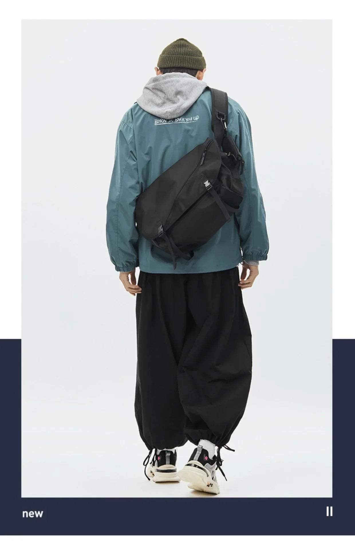 Men’s Nylon Shoulder Bag – Japanese Style Laptop Sling & Messenger Bag - Evallys.com