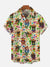 2024 Fashion Men's Hawaiian shirts Mexican Style Colorful Graffiti Art Poster Prints Short Sleeve Shirt Hawaii style clothing - Evallys.com
