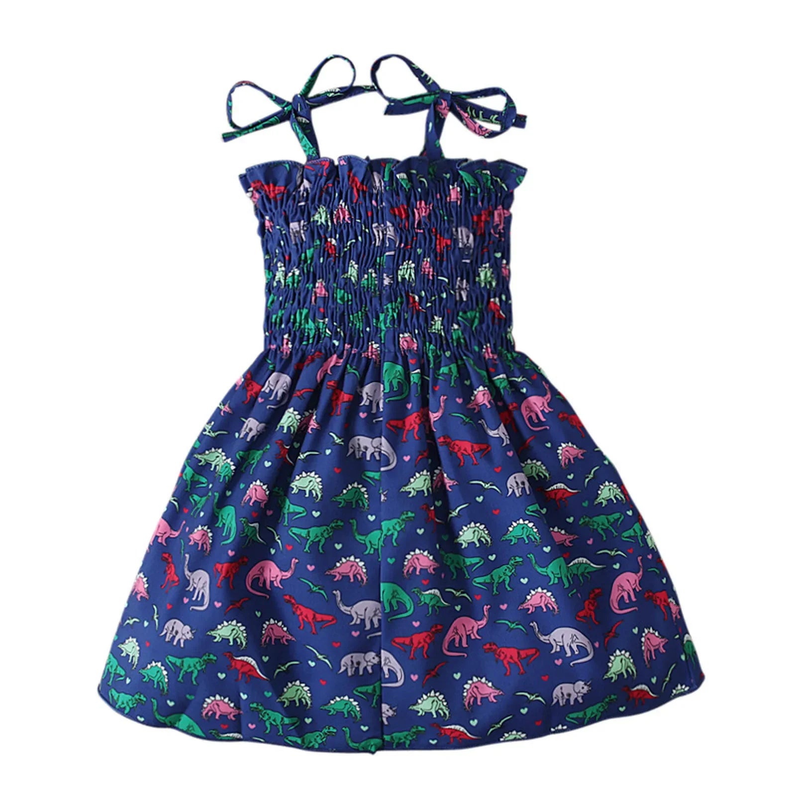 Children Girl Dress Summer Elegant Sling Princess Dresses Flower Print Kids Beach Sundress Casual Cotton Baby Girl Clothing - Evallys.com