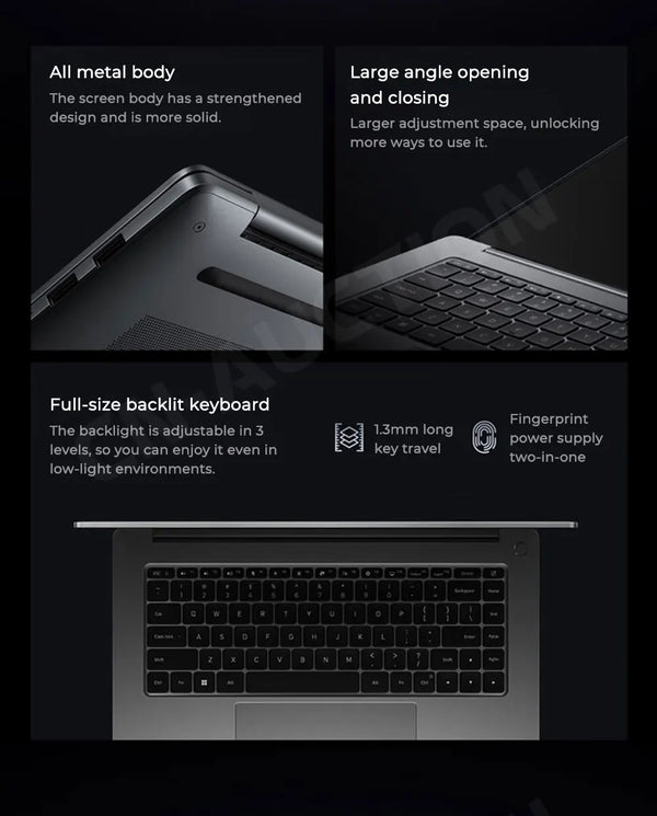 Xiaomi laptop RedmiBook Pro 16 2024 Core Ultra 5-125H/Ultra 7-155H ARC Graphics 32GB DDR5 1TB SSD 16-inch 3.1K 165hz Screen Pc