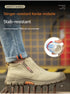 Mens Work Boots Composite Toe Safety Footwear Metatarsal Guard Puncture-Proof Construction Work Shoes Anti-Slip Rubber Outsole - Evallys.com