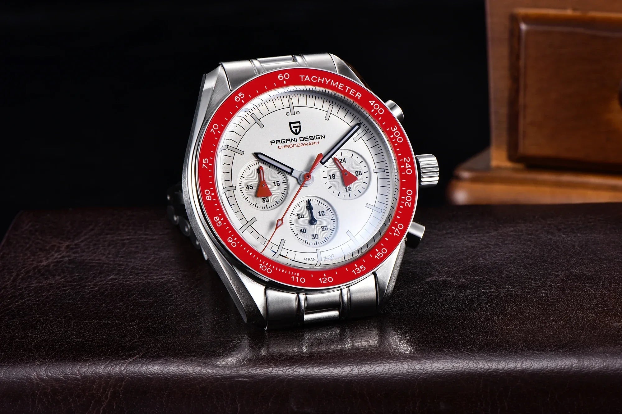 PAGANI DESIGN V4 New Quartz Men's Automatic Date Speed Chronograph Sapphire Mirror Sport Waterproof Watch All Steel VK63 Watches - Evallys.com
