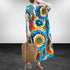 Boho Floral Maxi Dress – Cotton Linen V-Neck Summer Beach Wear - Evallys.com