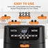 CROWNFUL Air Fryer 7L Touch-screen Display Air Fryer Oven with 8 Cooking Programs Oilless Electric Cooker and Nonstick Basket - Evallys.com