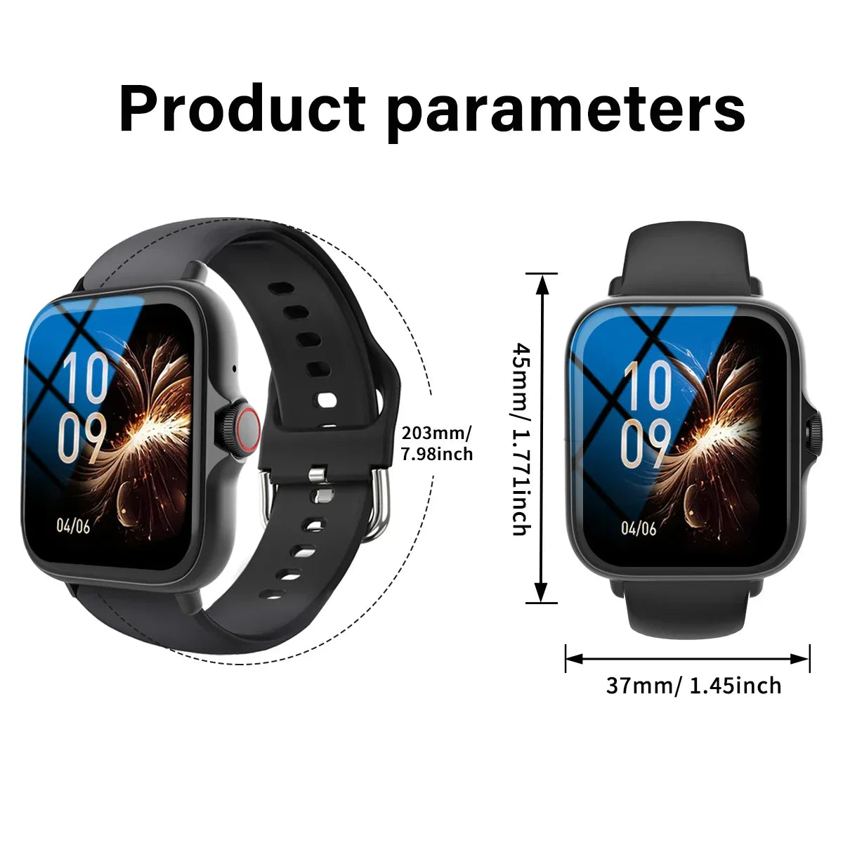 Hot Smart watch, wireless call/wireless music, message reminder,custom dial wallpaper and other functions, unisex - Evallys.com