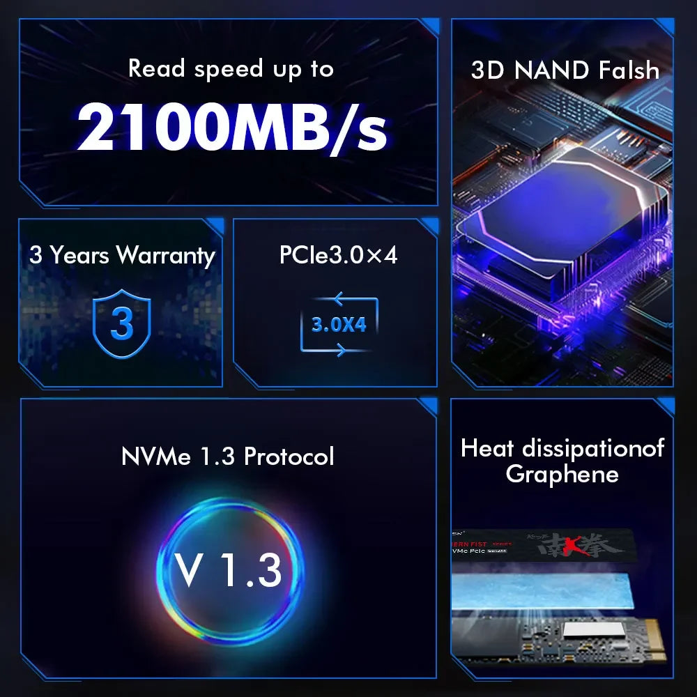 HUADISK Ssd Nvme M2 Pcie Gen3 Hard Drive Disk 128gb 256gb 512gb 1tb Internal Hard Drive For Notebook Desktop - Evallys.com
