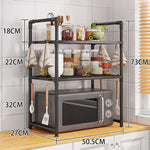 Kitchen Storage Rack Microwave Shelf Condiment Organizer Shelf Multi-Layer Simple Countertop Tidying Shelves Kitchen Accessories