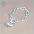 925 Sterling Silver Bracelets Fashion Cubic Peach Heart Pendant Chain Bracelet for Women Jewelry Anniversary Valentine's Day USA - Evallys.com