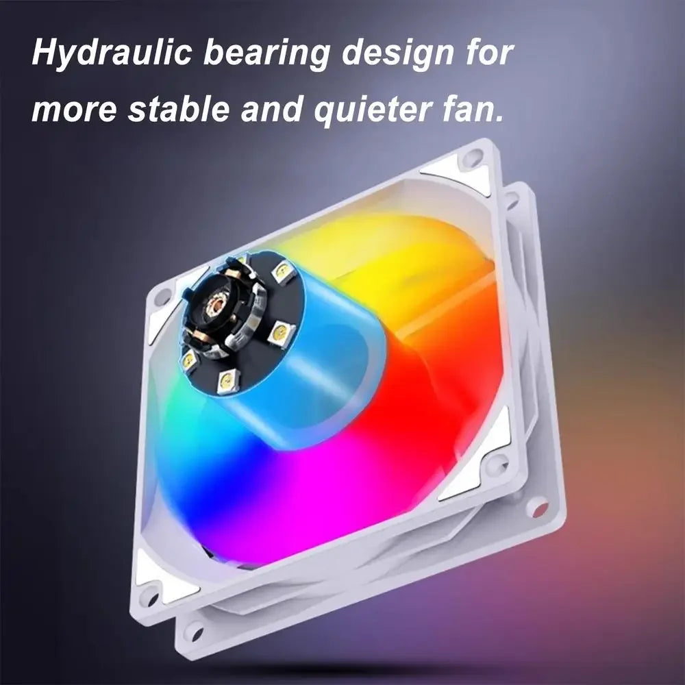 DC12V PC Cooling Fan RGB 9 Leaves Design Computer Case Fan 5v3 pin 4pin Computer Case Air Cooling Argb Technology Efficient Heat - Evallys.com