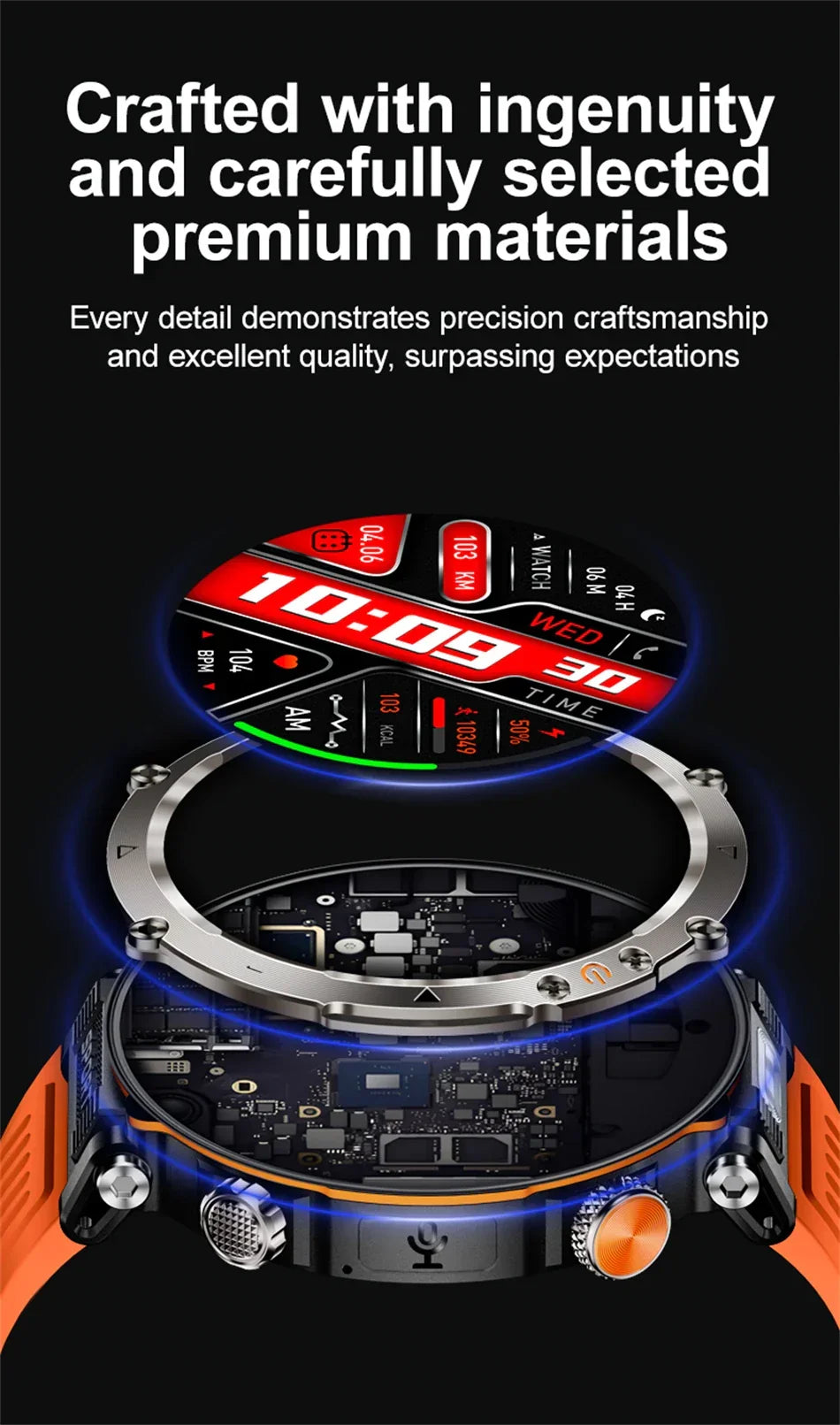 1.7-Inch Display 600mAh Large Battery Outdoor Smartwatch with Sport mode Heart Rate Bluetooth Call Smart Watch For Men 2025 NEW - Evallys.com