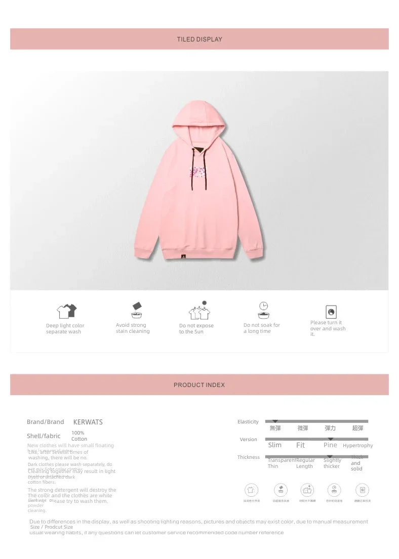 Kerwats Loose plus Size Large Size Hoodies for Men Hoodie - Evallys.com