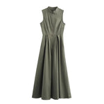 TRAF Sleeveless Bodycon Midi Dress – Elegant Summer Party Dress - Evallys.com
