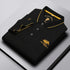 Men's Business Casual Short Sleeved Embroidered Solid Color Polo Shirt Fashionable Breathable Comfortable Summer Versatile Top - Evallys.com