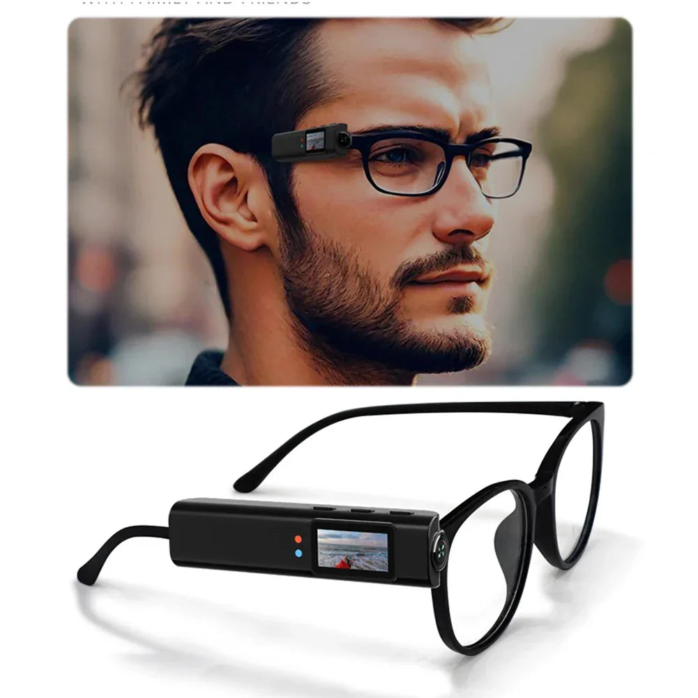 2.7K HD Glasses Camera WiFi Motorcycle Action Cam 250mAh Battery Sports DV DVR Video Recorder Sound Recording Eyeglasses Camera - Evallys.com