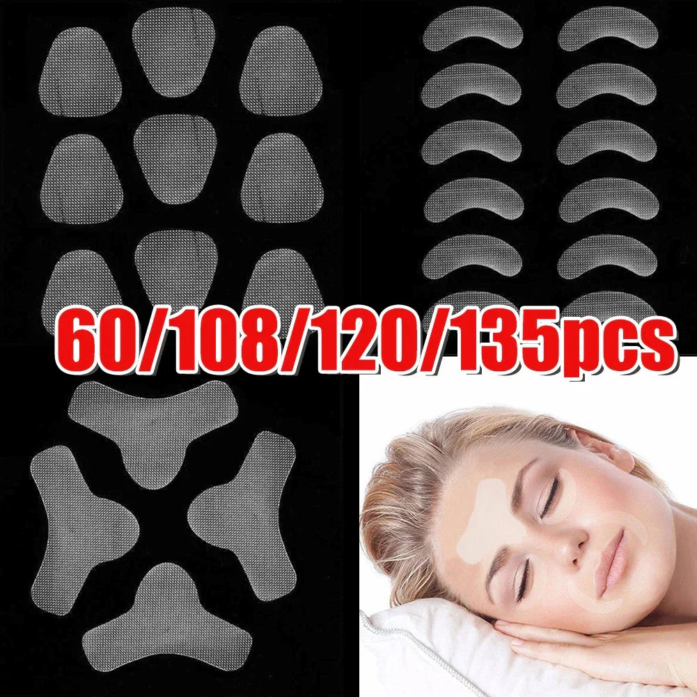 135-12pcs Thin Face Stickers EVA Anti-Wrinkle Anti-aging Patches Forehead Lift Tapes Beauty Skin Lift Up Unisex Skin Care Tool - Evallys.com