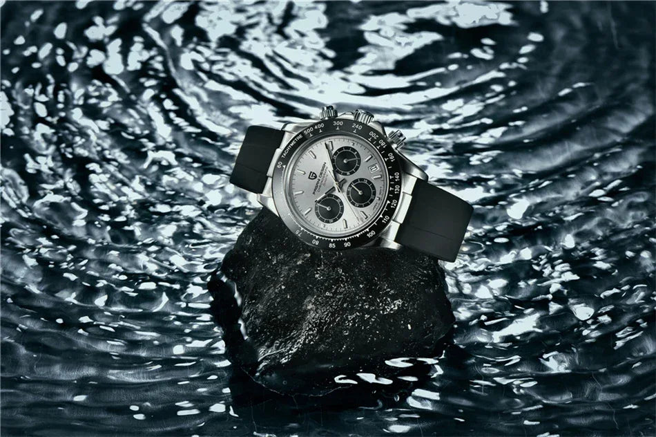 40mm New V2 PAGANI DESIGN Men's Quartz Watches Sapphire Retro Chronograph Stainless Steel Waterproof Watch Men Relogio Masculino - Evallys.com