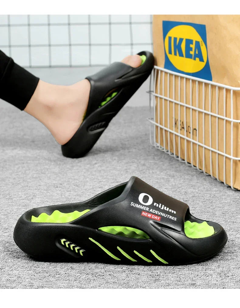 2024 Men’s Massage Slippers – Comfortable EVA Slides for Indoor & Outdoor - Evallys.com