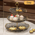 2/3 Tier Fruit Plate Stand Coffee Table Snack Tray Dried Fruit Dessert Plate Bar Counter Display Holder