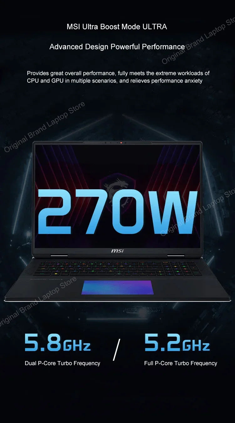 2024 MSI Titan 18 Ultra Gaming Laptop 18 Inch UHD 4K Mini LED 120Hz IPS Screen Notebook i9-14900HX 64GB 2TB RTX4080 Netbook PC - Evallys.com
