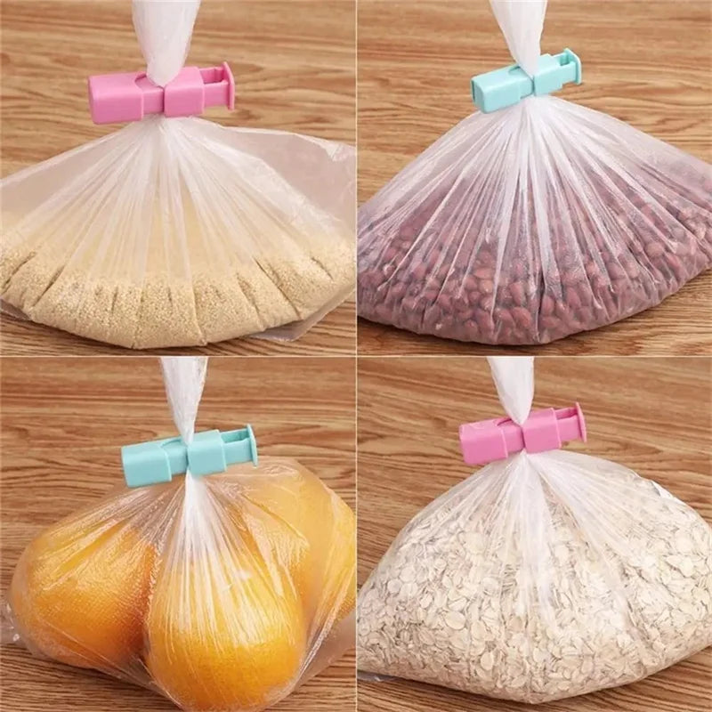 Food Sealing Bag Clip Reusable Fresh Food Storage Tools Plastic Sealer Clamp Snack Bread Seal Bag Home Kitchen Storage Clips
