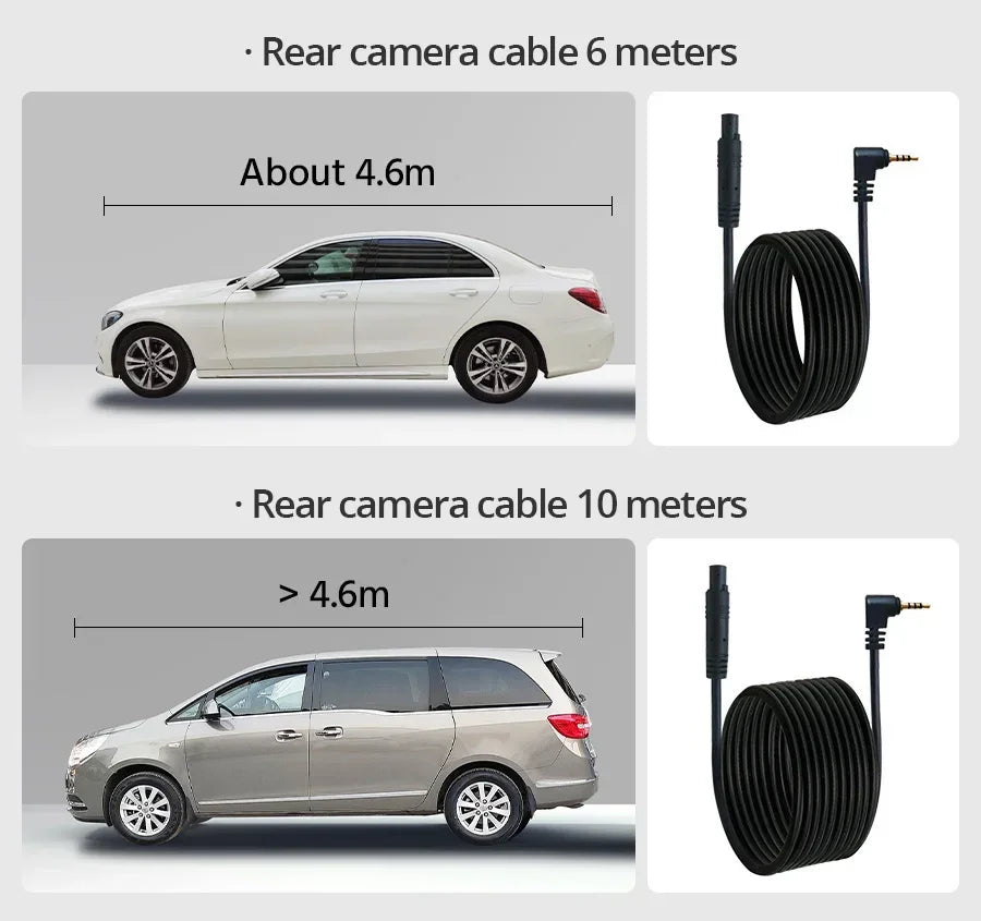 Dashcam 4.3Inch 1080P IPS Car DVR Driving Recorder Rearview Mirror Dual Lens Car Recorder Front and Rear Black Box - Evallys.com