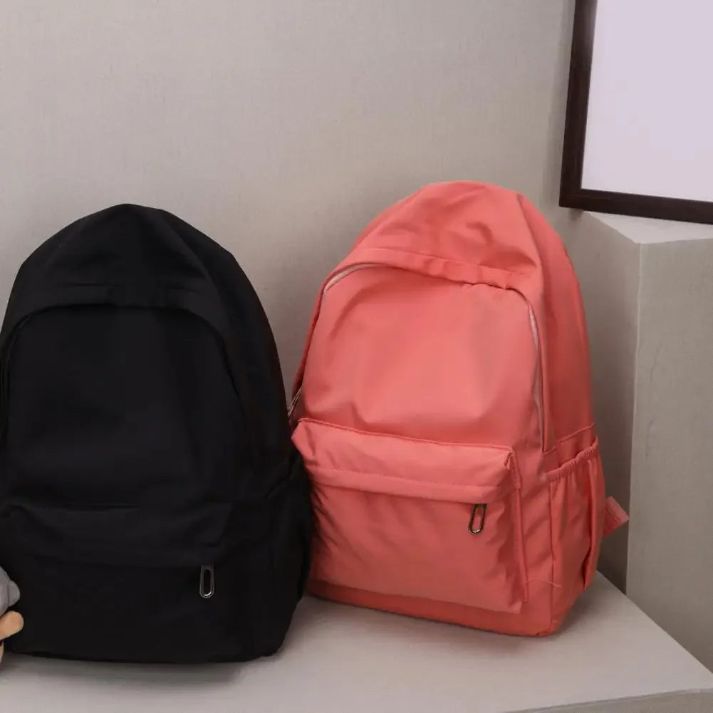 Women’s Large Nylon School Backpack – Preppy Style Travel Bag - Evallys.com