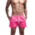 Mens Swim Trunks with Mesh Lining Side Pockets Solid Beach Shorts Quick Dry Lightweight Drawstring Board Shorts Summer Swimwear - Evallys.com