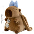 Cute Capybara Plush Backpack Funny Kawaii Doll Fur Bag Cartoon Capybara Shoulder Bag Soft Girl Small Backpack for Girls Children - Evallys.com