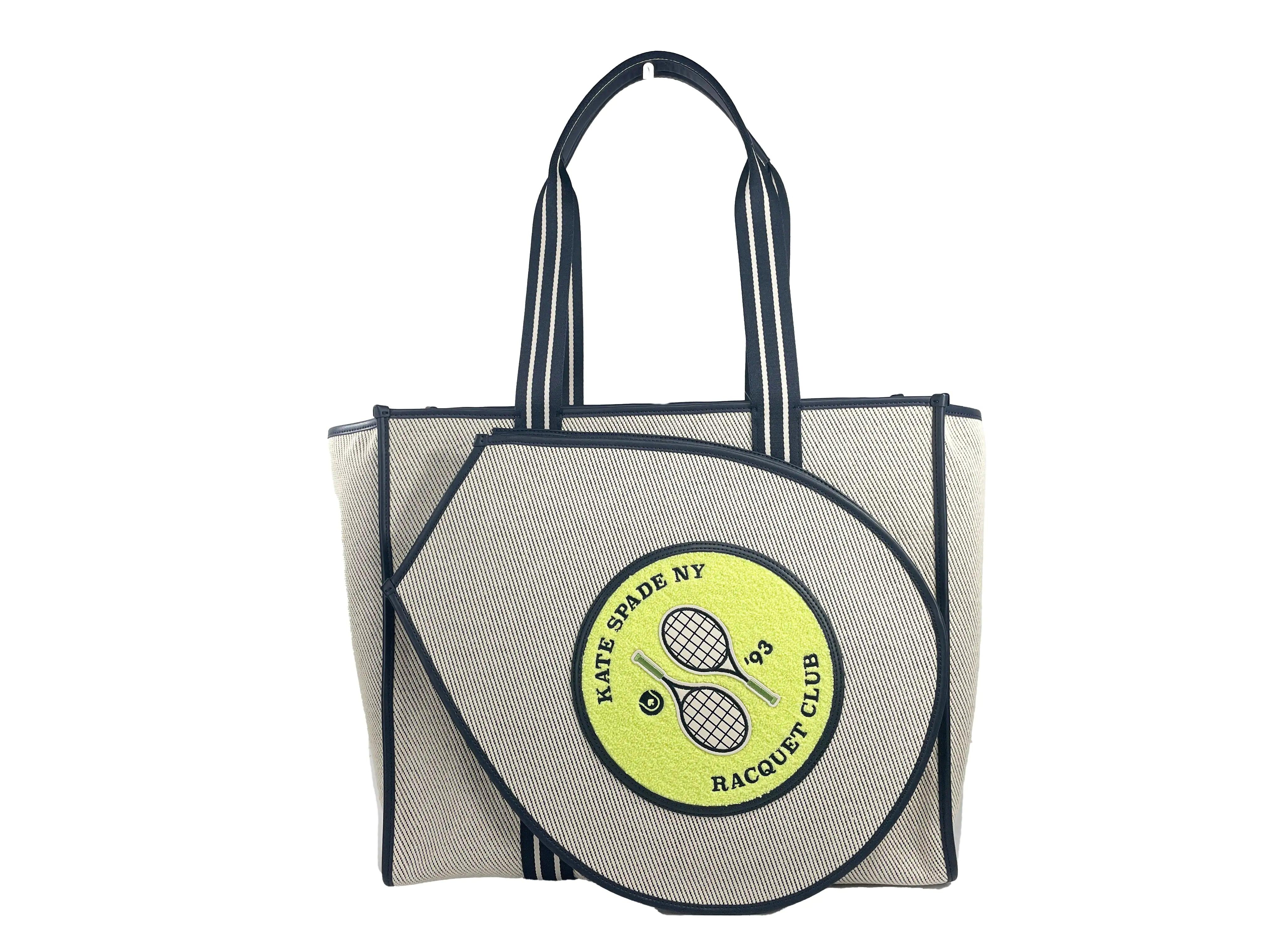 Kate Spade Grand Slam Tennis Large Canvas Tote - Evallys.com # #