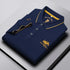 Men's Business Casual Short Sleeved Embroidered Solid Color Polo Shirt Fashionable Breathable Comfortable Summer Versatile Top - Evallys.com