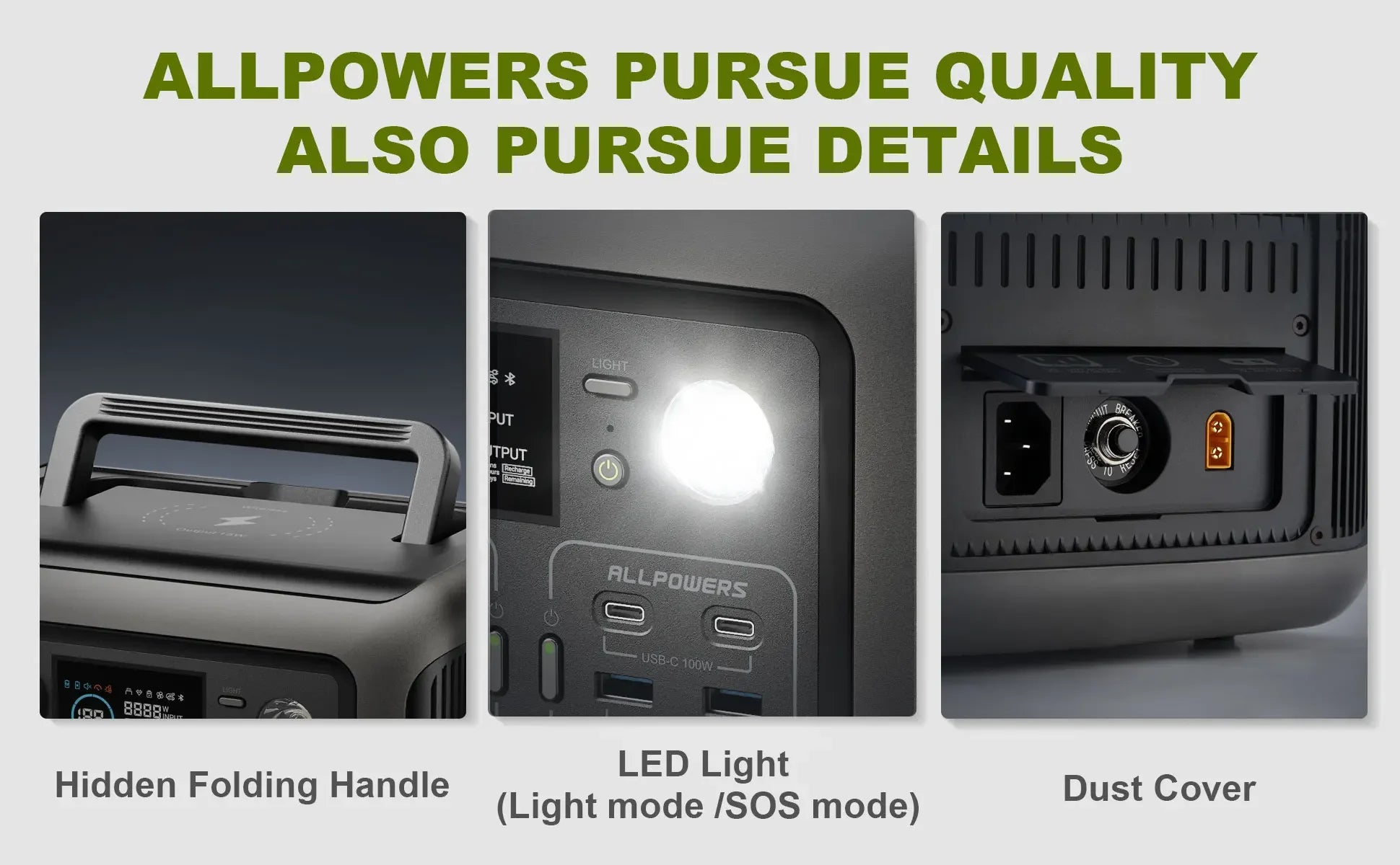 ALLPOWERS Portable Power Station R600, 299Wh LiFeP04 Battery with 2x 600W (1200W Surge) AC Outlets for Outdoor Camping RV Home - Evallys.com