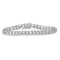 .925 Sterling Silver 2.0 Cttw Diamond Fan Link Tennis Bracelet (I-J Color, I3 Clarity) - 7” - Evallys.com # #