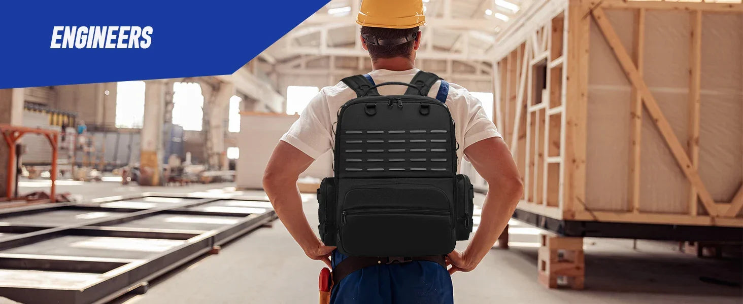 Tool Backpack Heavy Duty for Men Tool Storage With 3 Tool Pouches Organizer Electrician Plumber Maintenance Worker Tool Bags - Evallys.com