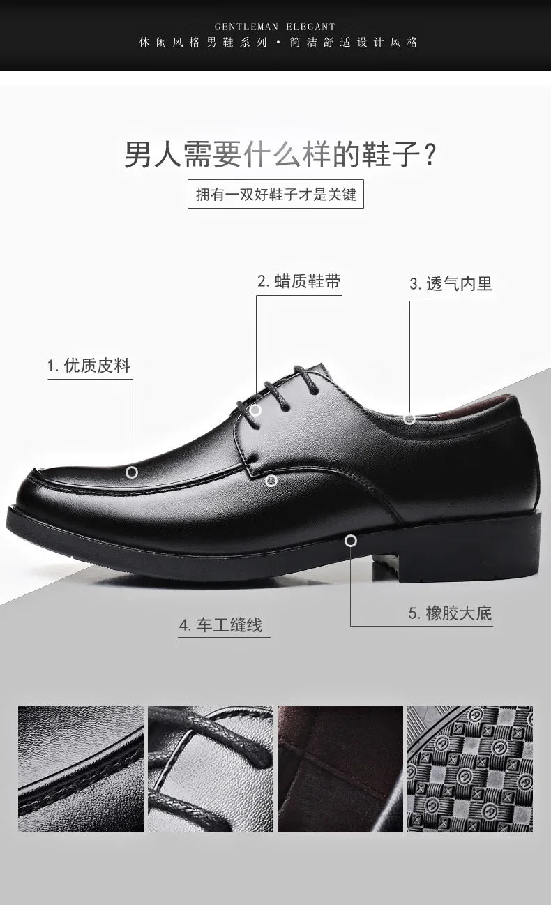 Mens Dress Shoes Men's Formal Original Leather Italian Skin Shoes for Men Elegant Casual Business Luxury Social Male Shoe - Evallys.com