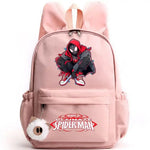 Spider-Man Backpack – Kids School Bag with Rabbit Ears & Travel Design - Evallys.com