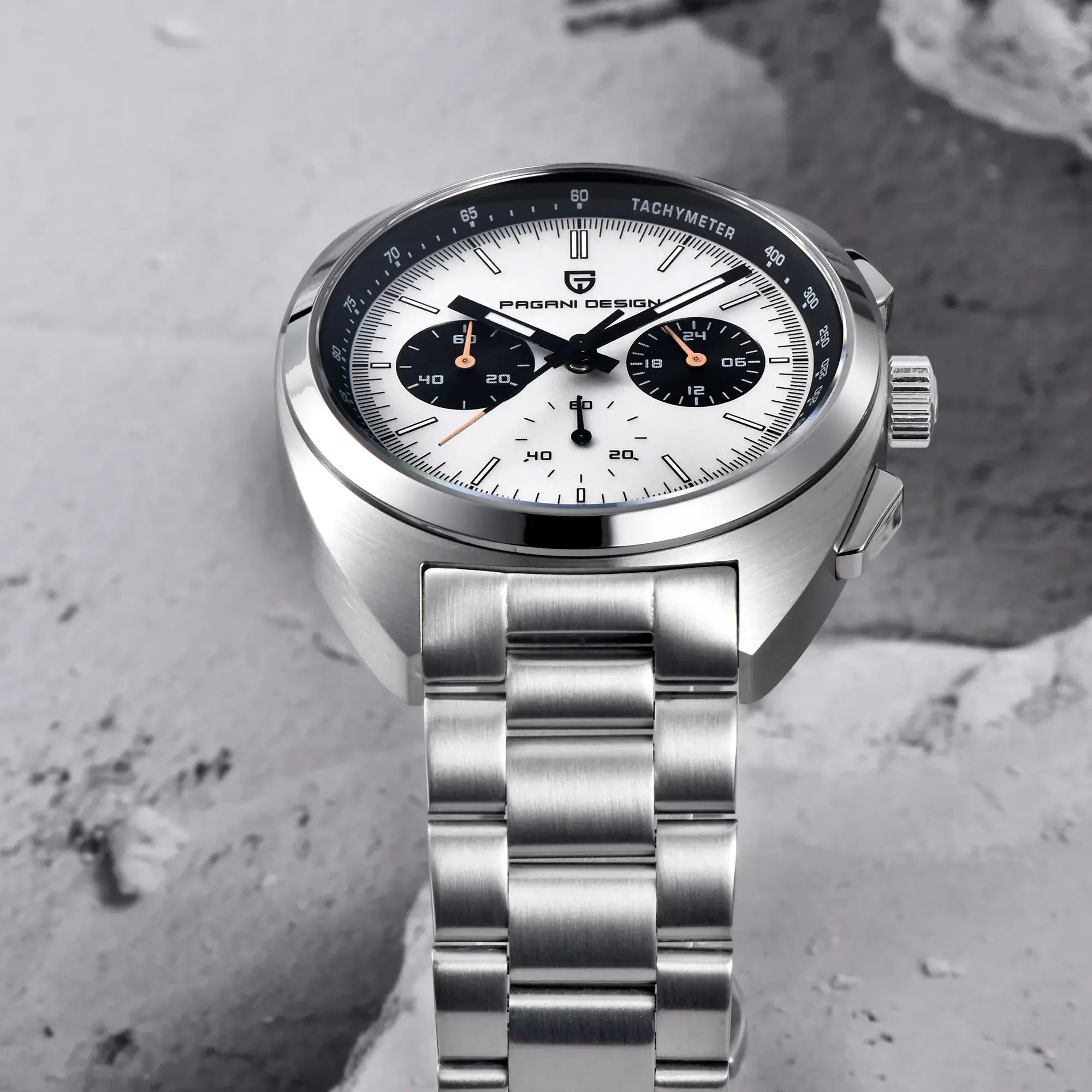 PAGANI DESIGN 2024 New Panda Dial Men Watches Luxury Quartz Watch For Men Japan VK63 Sport Chronograph Sapphire glass Wristwatch - Evallys.com