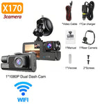 3Camera Dash Cam For Car Camera 1080P Video Recorder WIFI Car DVR Front Rear View Camera Night Vision Black Box Car Accessories - Evallys.com