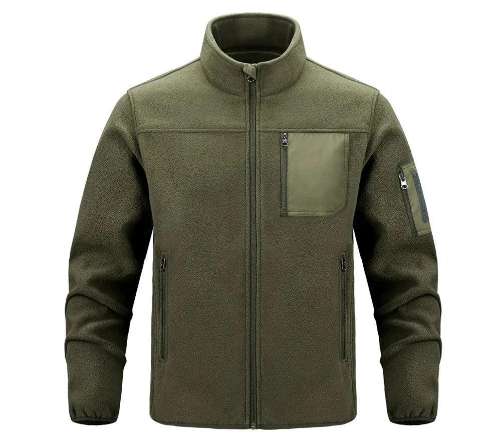 Winter Men Polartec Warm Jackets Casual Man Fleece Lined Windbreaker Coats Men Soft Shell Stand Collar Tactical Hiking Jackets - Evallys.com