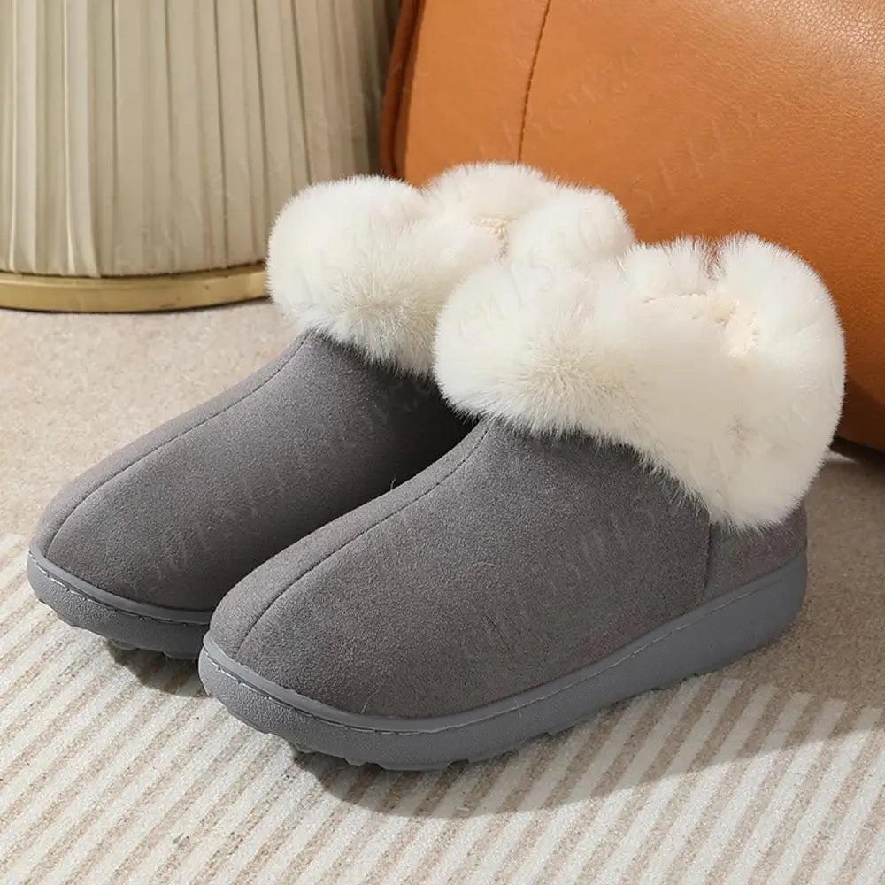 2024 New Women Snow Boots Casual Plush Warm Classic Thickened Cotton Shoes Classic Winter Thick-soled Women's Ankle Boots - Evallys.com
