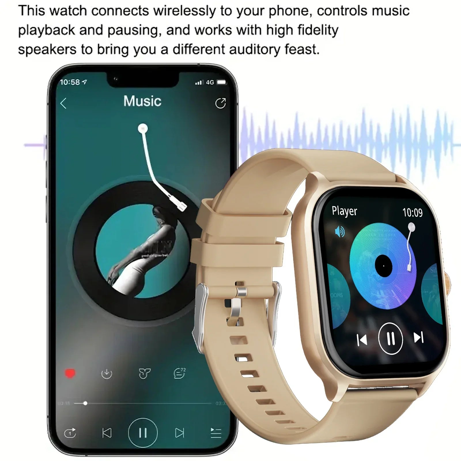Smart watch, wireless calling/dial, multi-Sport mode, calling reminder and rejection, SMS reminder, for iPhone/Andriod - Evallys.com