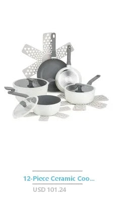 Rametto Professional Grade 8-Piece Cookware Set Anodized Aluminum Enamel Cast Iron Stainless Steel Oven Safe Dishwasher Safe - Evallys.com
