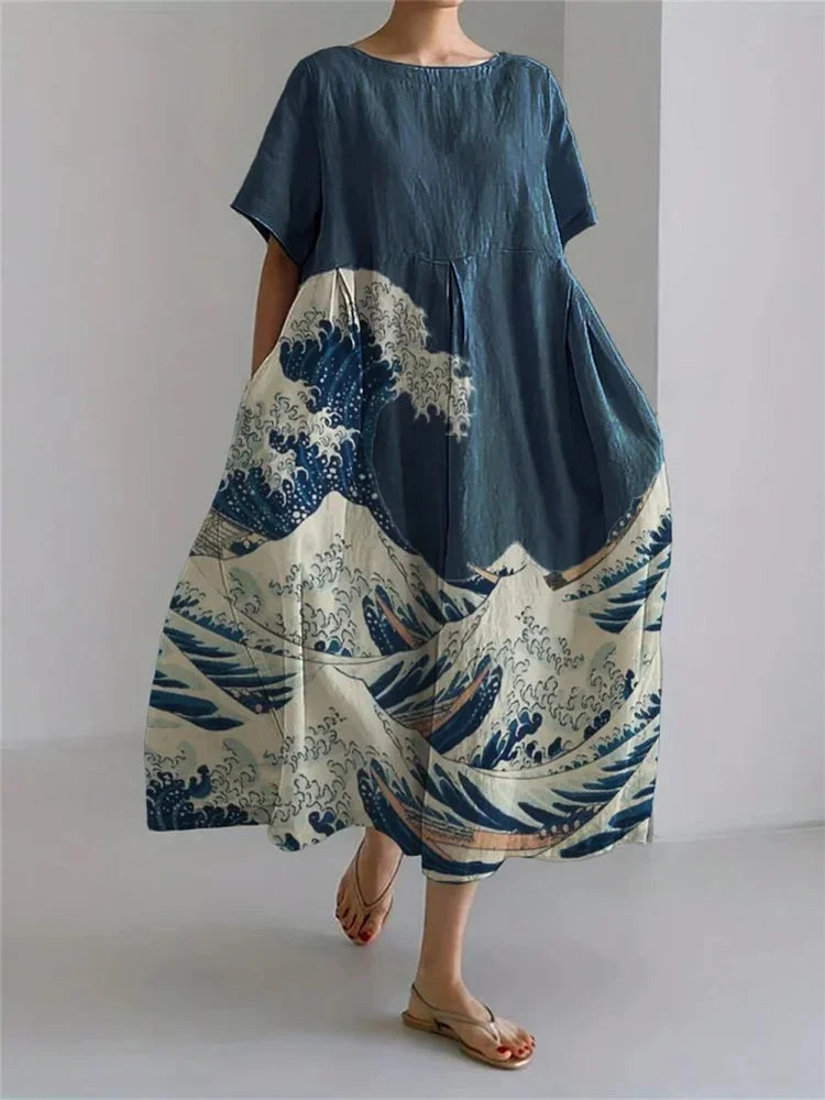 3D Printed Women’s Crew Neck Dress – Harajuku Street Party Wear - Evallys.com