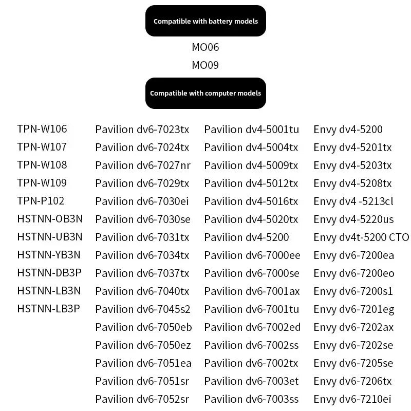 MO06 MO09 671731-001 Laptop Battery for HP Envy M6-1035DX M6-1125DX M6-1045DX Pavilion DV4-5000 DV6-7000 DV7-7000 DV7t-7000 - Evallys.com