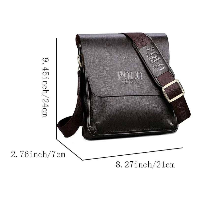 Men’s Business Shoulder Bag – Polo Vertical Satchel Crossbody Trend Bag - Evallys.com