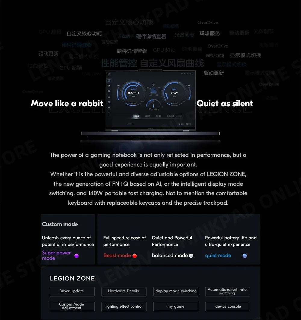 New Lenovo Legion Y9000P Gaming Laptop 13th Intel i9-13900HX/i5-13500HX /32G/1T SSD/NVIDIA RTX 4090/4080 240Hz 16inch Notebook - Evallys.com