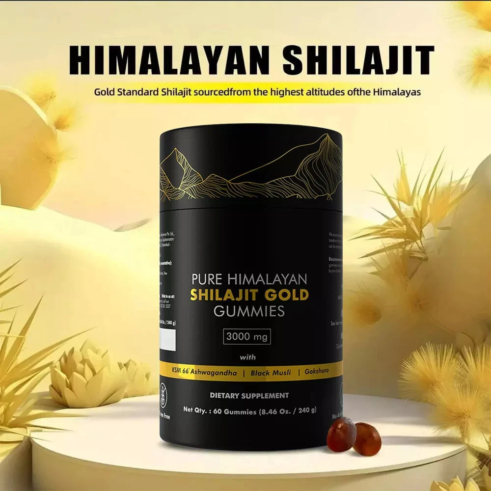 Himalayan Shilajit Gummies 3000mg with Ashwagandha & Gokshura