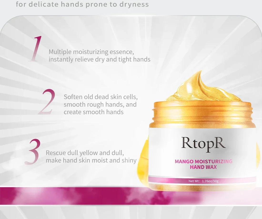 Mango Whitening Hands Mask Wax Moisturizing Repair Exfoliating Calluses Filming Anti-Aging Skin Cream For Women Beauty Health - Evallys.com