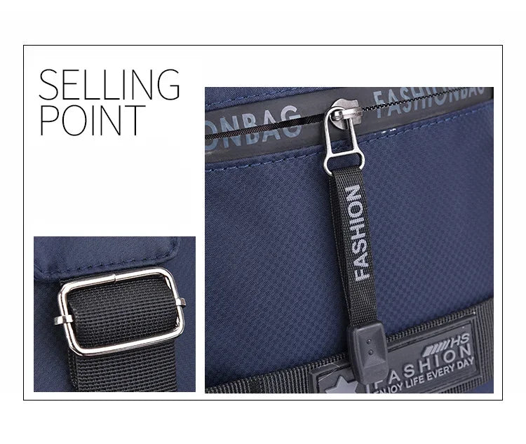 Chest Bag For Men New Large Capacity Shoulder Korean Version Travel Lightweight Nylon Crossbody Bag Backpack - Evallys.com