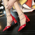 2024 Summer Fashion New Sexy Banquet Solid Color Willow Nail Wedding Women's Pointed Toe High Heels Comfortable - Evallys.com