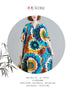 Boho Floral Maxi Dress – Cotton Linen V-Neck Summer Beach Wear - Evallys.com